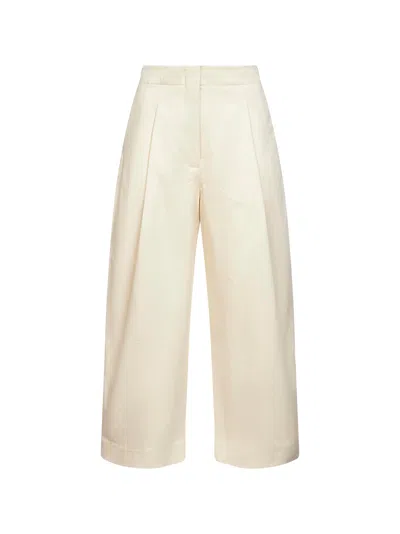 Studio Nicholson Cream Cotton Twill Dordoni Trousers In White