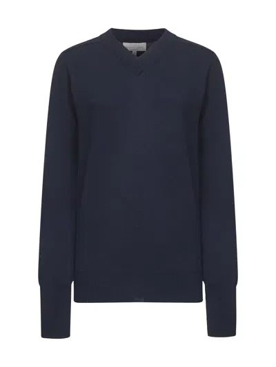 Studio Nicholson Blue Extra Fine Merino Wool Inverness Sweater In Blue