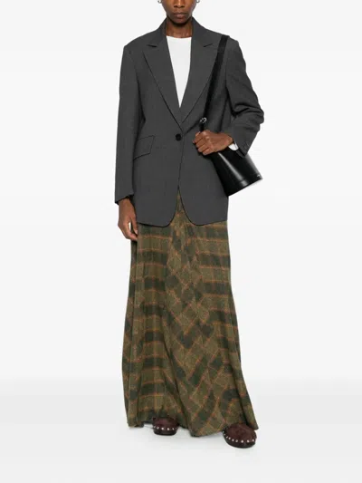 Low Classic Single-breasted Blazer In Gray