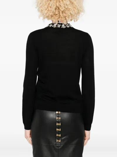Liviana Conti Embellished-collar Polo-neck Sweater In Black