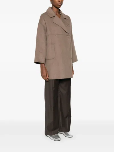 Betta Corradi Patch-pocket Lapel Coat In Neutral