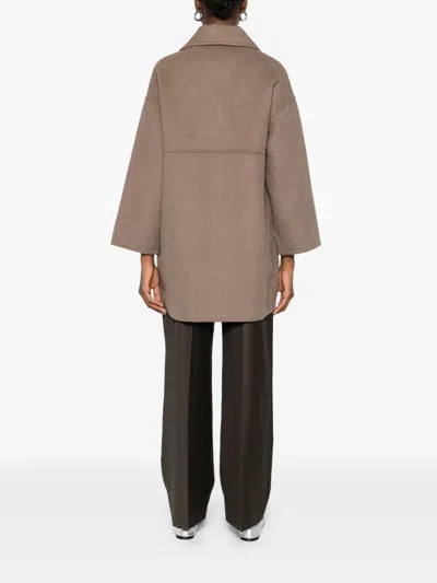 Betta Corradi Patch-pocket Lapel Coat In Neutral