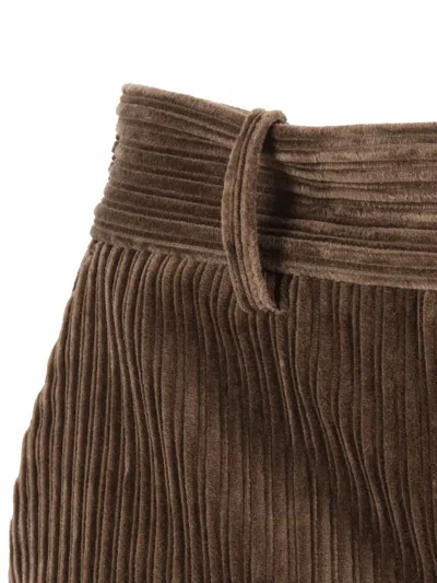 P.a.r.o.s.h Parosh Corduroy Shorts In Brown