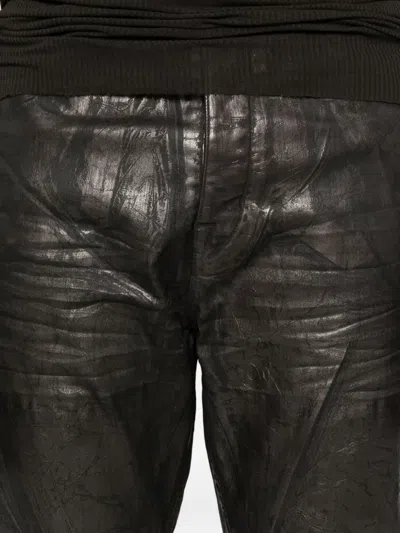 Rick Owens Drkshdw Crackled-effect Flared Jeans In Brown