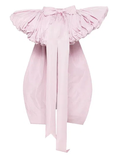 Dsquared2 High-low Layered Skirt Bow Detail In Pink