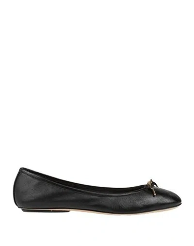 Chloé Chloe Iris Leather Ballerina Flat In Black