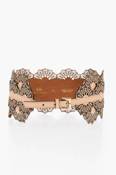 Elisabetta Franchi Perforated Oversized Belt In Multi