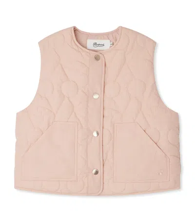 Bonpoint Jilian Quilted Vest In Pink In Pink