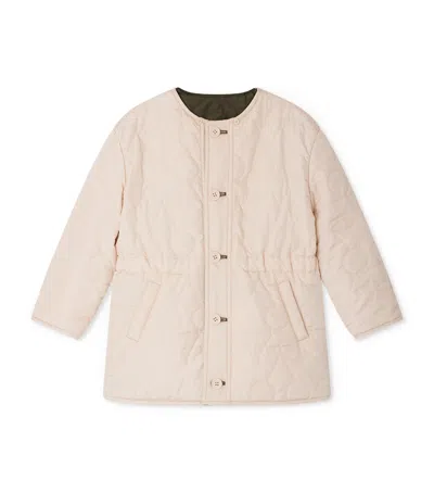 Bonpoint Quilted Reversible Coat In Neutral