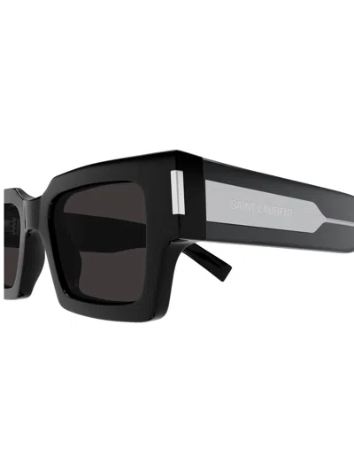 Saint Laurent Sl 572 Linea Corner Angle 001 Black Crystal Grey Sunglasses