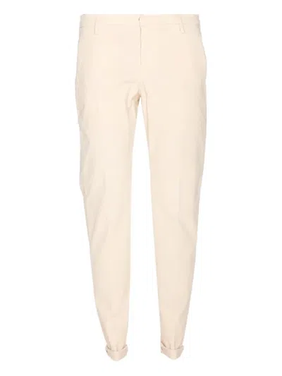 Dondup Tailored Trousers With Rolled Cuffs And Pockets In Neutral