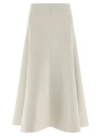 Jacquemus Triangle Midi A-line Skirt High Waist In White