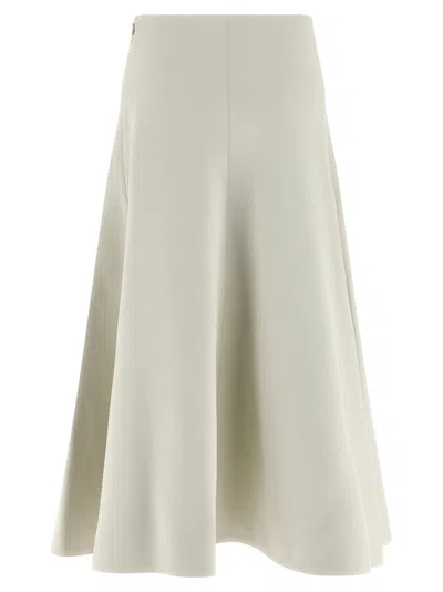 Jacquemus Triangle Midi A-line Skirt High Waist In White