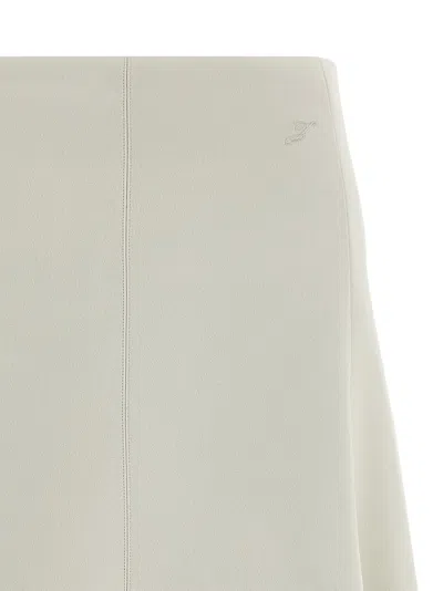 Jacquemus Triangle Midi A-line Skirt High Waist In White