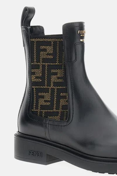 Fendi Filo Chelsea Boots In Black