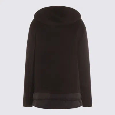 Moorer Hooded Long Sleeve Down Jacket With Pockets In Blue