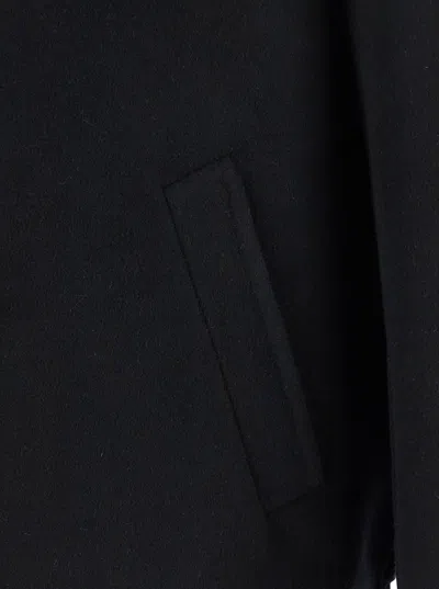 Gucci Men Black Jacket With Classic Collar And Web Motif On The Waist In Cotton Man In Gray