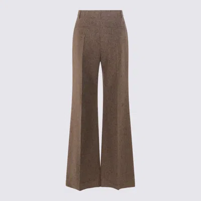 Valentino Wide-leg High Waist Trousers Pleats In Animal Print