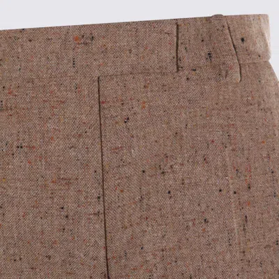 Valentino Wide-leg High Waist Trousers Pleats In Animal Print