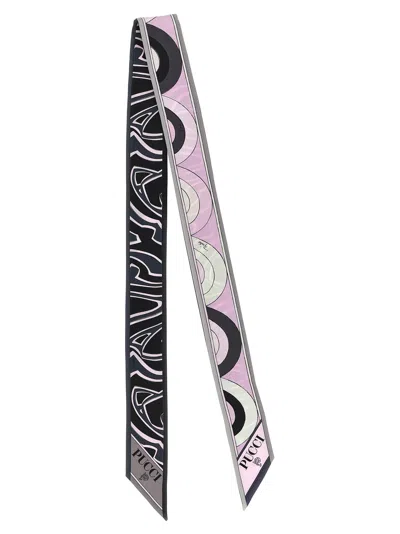 Pucci Multicolor Double Face Printed Bandana Scarf In Multi