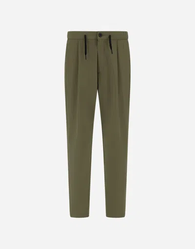 Herno Light Comfort Stretch Woven Trousers In Black