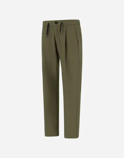 Herno Light Comfort Stretch Woven Trousers In Black