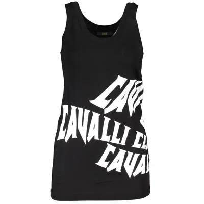 Cavalli Class Woman Top Black Size L Cotton In Black