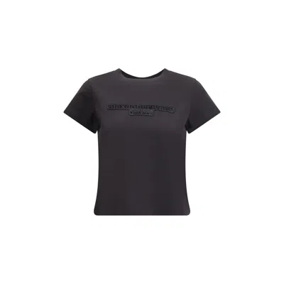 Alexander Wang Embossed Logo T-shirt In Black