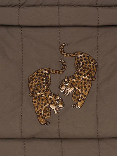 Konges Slojd Kids Juno Quilted Backpack In Brown