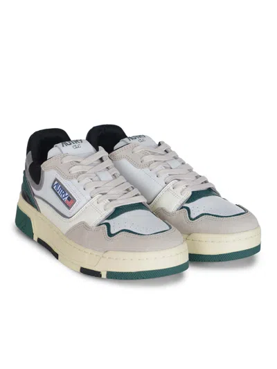 Autry Suede And Mesh Sneakers With Contrast Heel And Logo Accents In Multi