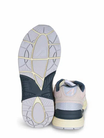 Autry Hyperway Low Panelled Suede Sneakers In White