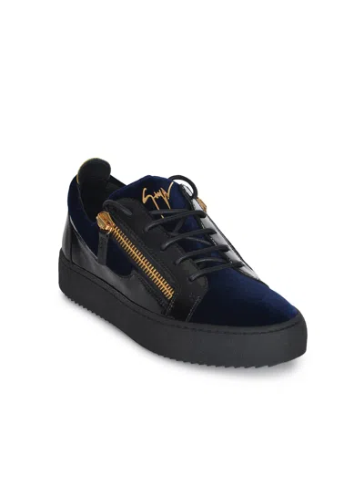 Giuseppe Zanotti Zip-detailed Low-top Sneakers In Black