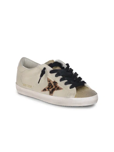 Golden Goose Light Beige/animalier Super-star Sneaker In Animal Print