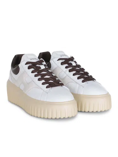 Hogan H-stripes Sneakers In White