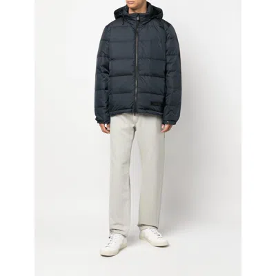 Aspesi Logo Patch Padded Jacket In Black