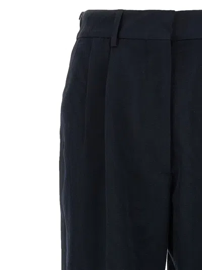 Blazé Milano Pleated Pocket Straight Trousers In Blue