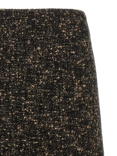 Blazé Milano Coci Wool-blend Tweed Miniskirt In Brown