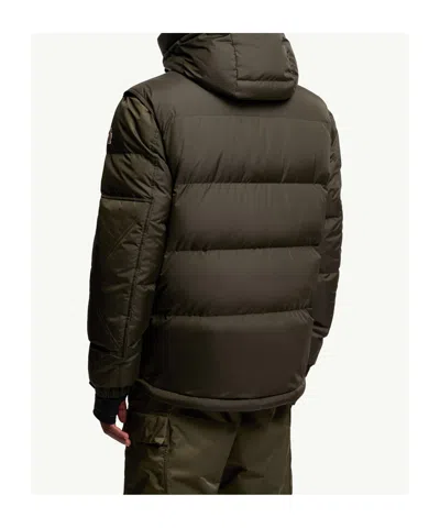 Moncler Grenoble Short Down Jacket With Hood In Green