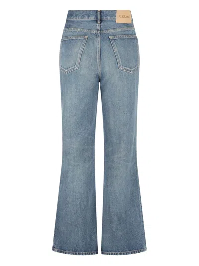 Celine Women Bootcut Denim Jeans In Gray