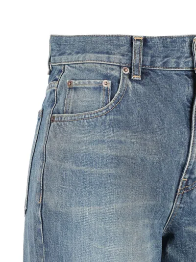 Celine Women Bootcut Denim Jeans In Gray