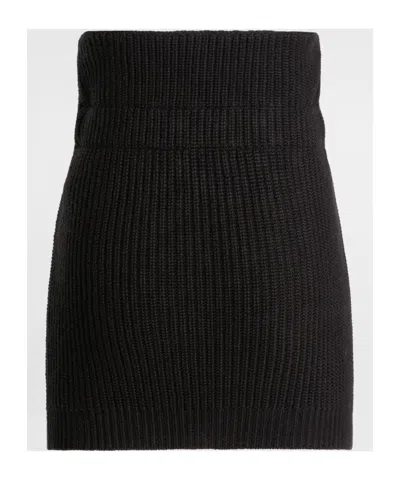 Dolce & Gabbana Virgin Wool Mini Skirt In Black