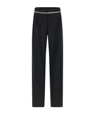 Nensi Dojaka Anouk Tulle-insert Pants In Black