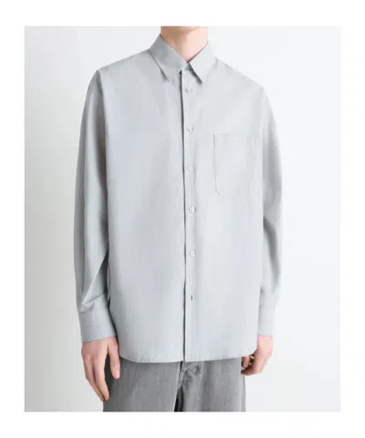 Lemaire Chest-pocket Long-sleeve Shirt In Blue