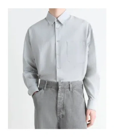 Lemaire Chest-pocket Long-sleeve Shirt In Blue