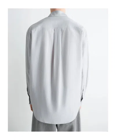 Lemaire Chest-pocket Long-sleeve Shirt In Blue