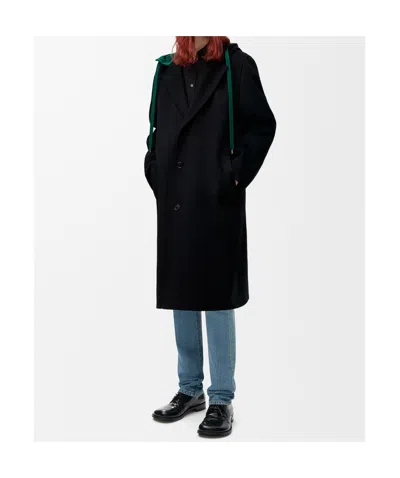 Loewe Wool-cashmere Duffle Coat In Green