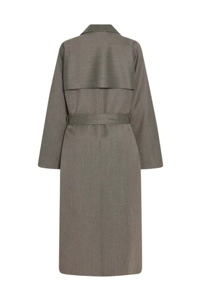 The Row Rhydian Virgin Wool Gabardine Trench Coat In Gray