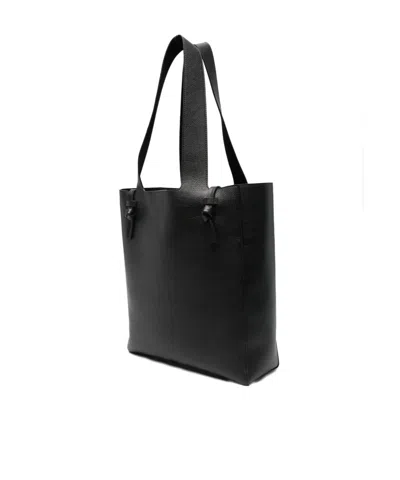 Strathberry Melody Tote Fine Grain Leather Black Bags