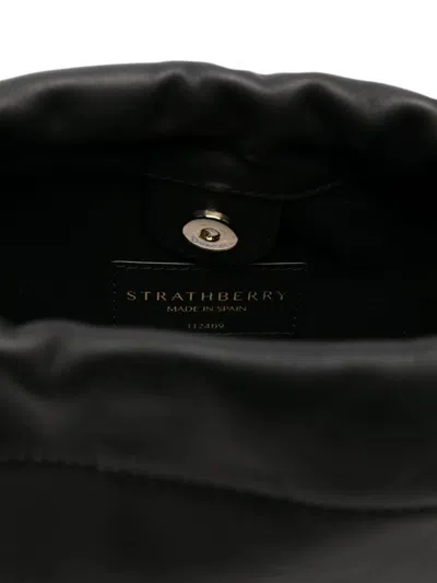 Strathberry Charlotte Drawstring Soft Nappa Black Bags