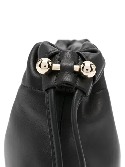 Strathberry Charlotte Drawstring Soft Nappa Black Bags
